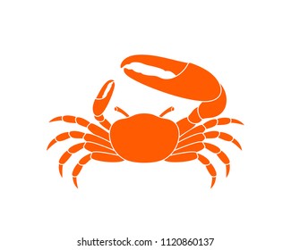 Fiddler crab. Logo. Isolated crab on white background




