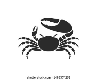 Fiddler crab. Logo. Isolated crab on white background