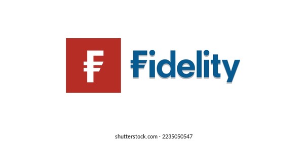fidelity physical bitcoin etp cryptocurrency FBTC token, Cryptocurrency logo on isolated background with text.