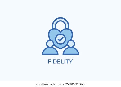 Fidelity vector or logo sign symbol illustration