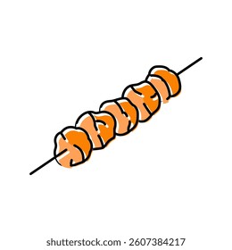 fideua spanish cuisine color icon vector. fideua spanish cuisine sign. isolated symbol illustration