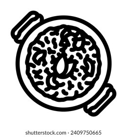 fideua spanish cuisine line icon vector. fideua spanish cuisine sign. isolated contour symbol black illustration