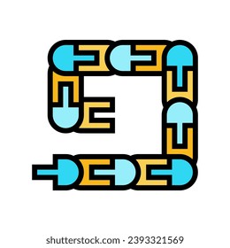 vector de icono de color de juguete de la cadena fidget. señal de juguete de la cadena fidget. ilustración de símbolo aislado