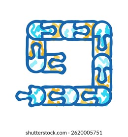 fidget chain toy doodle icon sketch vector. fidget chain toy sign. isolated symbol illustration