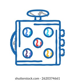 fidget cube toy doodle icon sketch vector. fidget cube toy sign. isolated symbol illustration