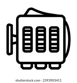 vector de icono de línea de juguete de cubo de fidget. signo de juguete de cubo de fidget. símbolo de contorno aislado ilustración negra