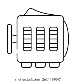 fidget cube toy line icon vector. fidget cube toy sign. isolated contour symbol black illustration