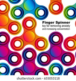 Alivio del estrés del dedo del dedo de la mano del fidget, juguete colorido para eliminar la ansiedad y aumentar la concentración.