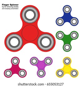 Alivio del estrés del dedo del dedo de la mano del fidget, juguete colorido para eliminar la ansiedad y aumentar la concentración.