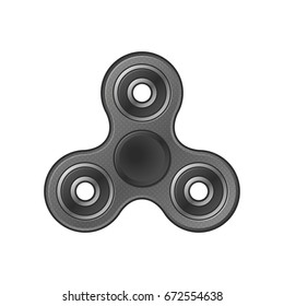 Fidget Hand Spinner on White Background. Vector