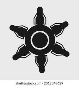 Fidget Spinne SVG Printable Vector Design