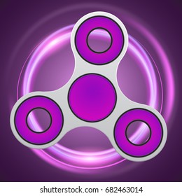 Fidget spinner, hand spinner illustration on abstract background