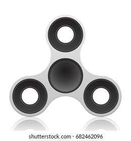 Fidget spinner, hand spinner illustration, realistic vector, isolated on white