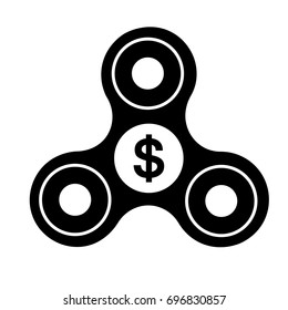 Fidget spinner icon With a dollar sign