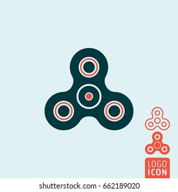 Fidget spinner icon. Finger spinner - stress relieving hand toy. Vector illustration