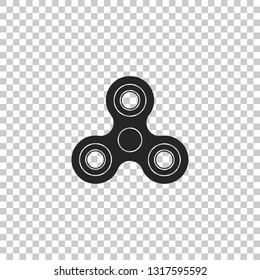 Fidget spinner icon isolated on transparent background. Stress relieving toy. Trendy hand spinner. Flat design. Vector Illustration