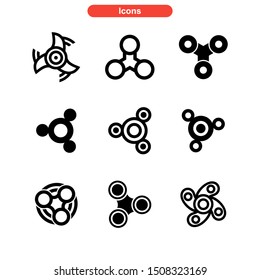 fidget spinner icon isolated sign symbol vector illustration - Collection of high quality black style vector icons
