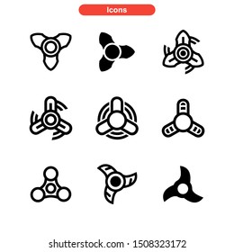 fidget spinner icon isolated sign symbol vector illustration - Collection of high quality black style vector icons
