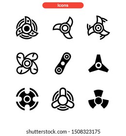 fidget spinner icon isolated sign symbol vector illustration - Collection of high quality black style vector icons
