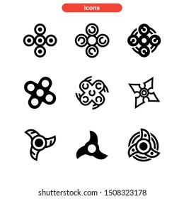 fidget spinner icon isolated sign symbol vector illustration - Collection of high quality black style vector icons
