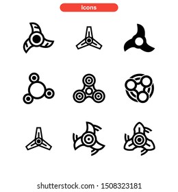 fidget spinner icon isolated sign symbol vector illustration - Collection of high quality black style vector icons
