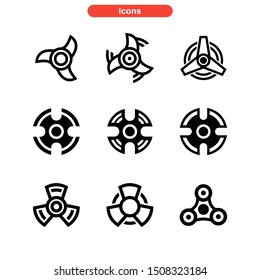 fidget spinner icon isolated sign symbol vector illustration - Collection of high quality black style vector icons
