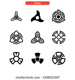 fidget spinner icon isolated sign symbol vector illustration - Collection of high quality black style vector icons
