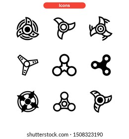 fidget spinner icon isolated sign symbol vector illustration - Collection of high quality black style vector icons
