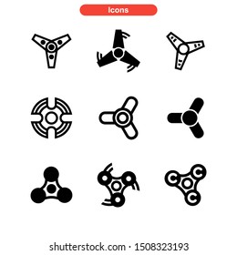 fidget spinner icon isolated sign symbol vector illustration - Collection of high quality black style vector icons
