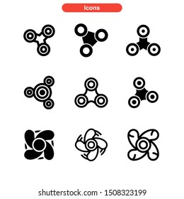 fidget spinner icon isolated sign symbol vector illustration - Collection of high quality black style vector icons
