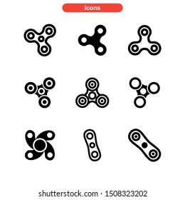 fidget spinner icon isolated sign symbol vector illustration - Collection of high quality black style vector icons
