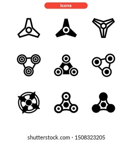 fidget spinner icon isolated sign symbol vector illustration - Collection of high quality black style vector icons
