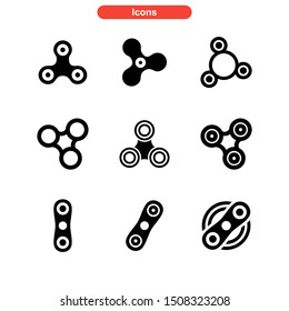 fidget spinner icon isolated sign symbol vector illustration - Collection of high quality black style vector icons
