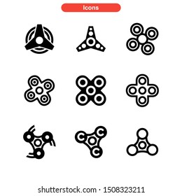 fidget spinner icon isolated sign symbol vector illustration - Collection of high quality black style vector icons
