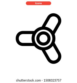 fidget spinner icon isolated sign symbol vector illustration - high quality black style vector icons
