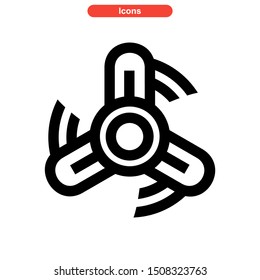 fidget spinner icon isolated sign symbol vector illustration - high quality black style vector icons
