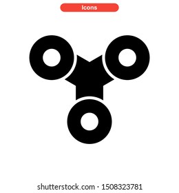 fidget spinner icon isolated sign symbol vector illustration - high quality black style vector icons
