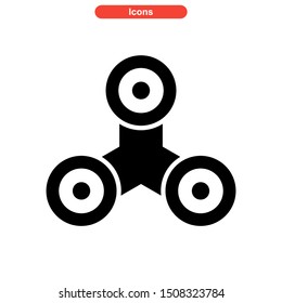 fidget spinner icon isolated sign symbol vector illustration - high quality black style vector icons
