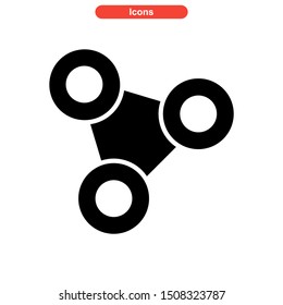 fidget spinner icon isolated sign symbol vector illustration - high quality black style vector icons
