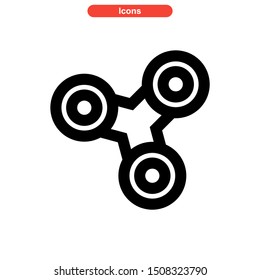 fidget spinner icon isolated sign symbol vector illustration - high quality black style vector icons
