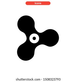 fidget spinner icon isolated sign symbol vector illustration - high quality black style vector icons
