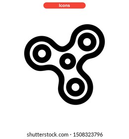 fidget spinner icon isolated sign symbol vector illustration - high quality black style vector icons
