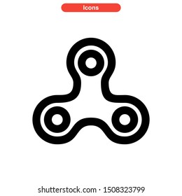 fidget spinner icon isolated sign symbol vector illustration - high quality black style vector icons
