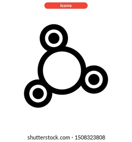 fidget spinner icon isolated sign symbol vector illustration - high quality black style vector icons
