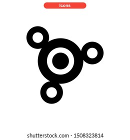 fidget spinner icon isolated sign symbol vector illustration - high quality black style vector icons
