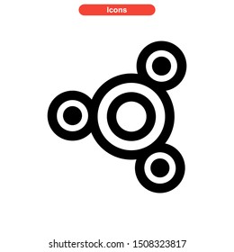 fidget spinner icon isolated sign symbol vector illustration - high quality black style vector icons
