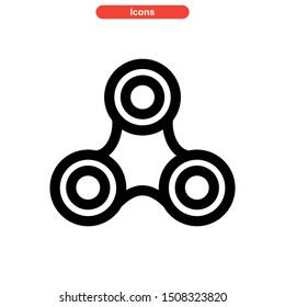 fidget spinner icon isolated sign symbol vector illustration - high quality black style vector icons
