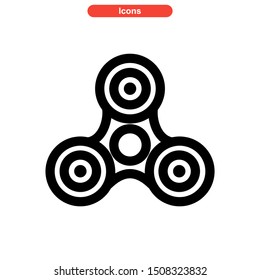 fidget spinner icon isolated sign symbol vector illustration - high quality black style vector icons
