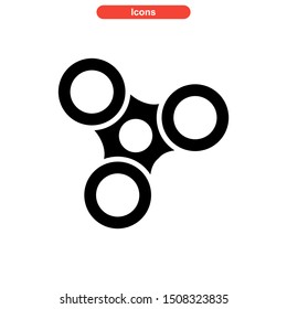 fidget spinner icon isolated sign symbol vector illustration - high quality black style vector icons
