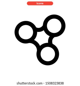 fidget spinner icon isolated sign symbol vector illustration - high quality black style vector icons
